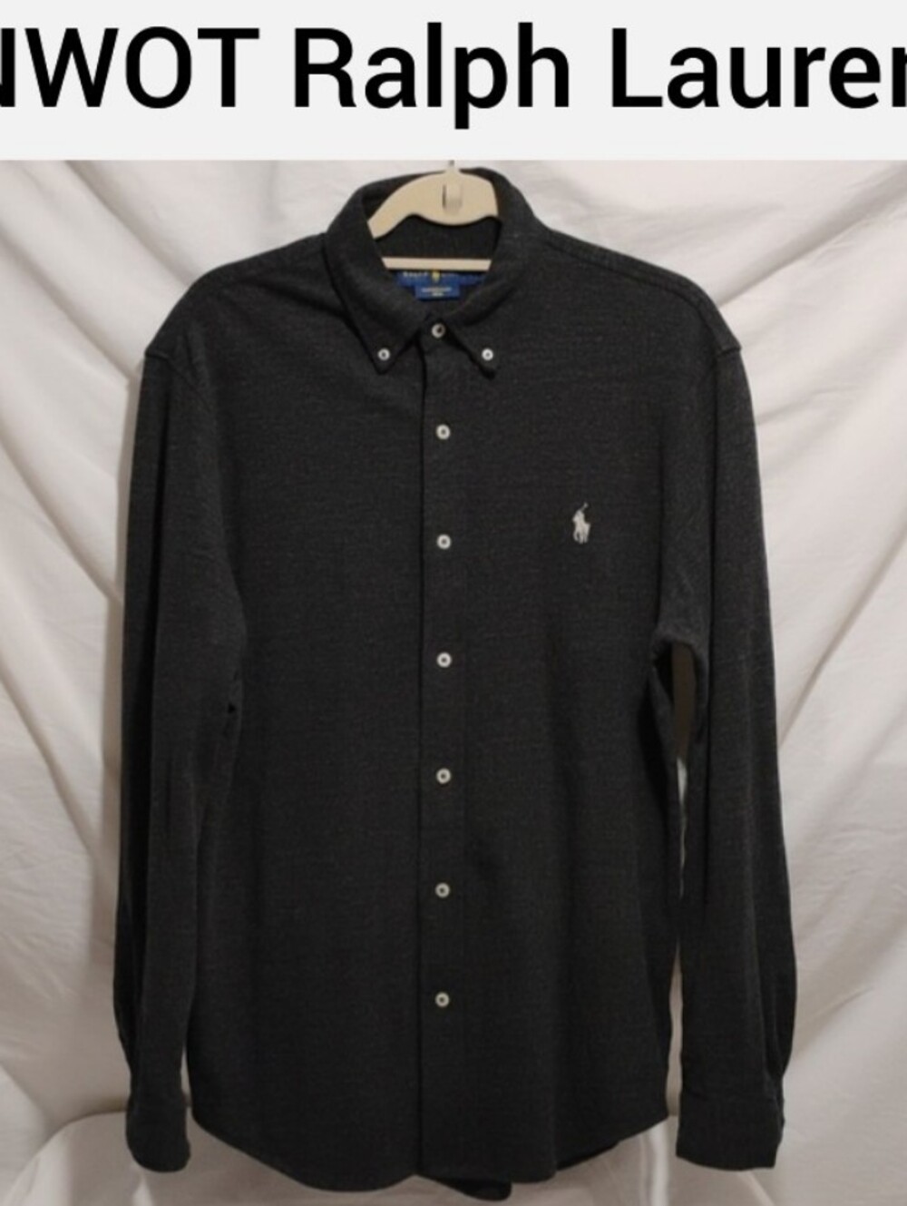 (C-31) SALE! NWOT Ralph Lauren Featherweight Mesh Button Up Shirt Sz.Lg
